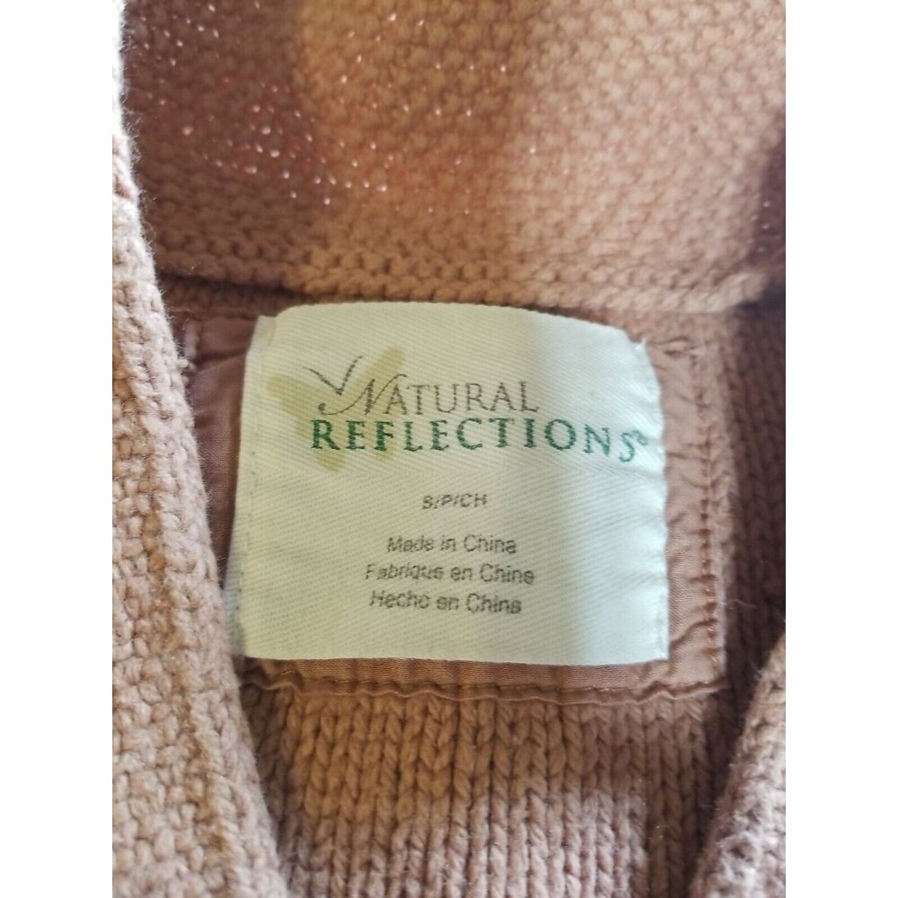 Natural Reflections Womens V Neck Long Sleeve Pullover Cable Knit Sweater Small - Picture 5 of 9